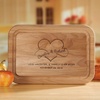 image:imageHappily Ever After Personalized Red Alder Wood Cutting Board  Custom Engraved 11 x 16Inch Wood Chopping and Serving Boards Wedding and Housewarming Gifts Add Names and Date by Lillian VernonHappily Ever After