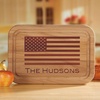 image:imageLillian Vernon Christmas Forest Personalized Wood Cutting Board  34thick 11 x 16W Holiday Charcuterie BoardAmerican Flag