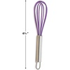image:imageLillian Vernon Colorful Mini Silicone Whisks Set  5Piece Rainbow Kitchen Utensils for Cooking Baking Egg Beating amp Mixing 65 Inch Small Non Stick Stainless Steel Wire Beaters Dishwasher Safe