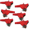 image:imageLillian Vernon Glass Christmas Ornaments  Nutcracker Set of 6 Hand Blown Mini Tree Decorations Holiday Home DecorCardinal