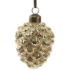 image:imageLillian Vernon Glass Pinecone Ornaments with Leather String  Set of 3 Hanging String 3 Diameter Holiday Tree Dcor Gifts