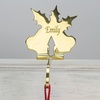 image:imageLillian Vernon Personalized Christmas Tree Brass Stocking Holder  Weighted Mantle Engraved Gold HangerBells