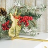 image:imageLillian Vernon Personalized Christmas Tree Brass Stocking Holder  Weighted Mantle Engraved Gold HangerBells