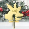 image:imageLillian Vernon Personalized Christmas Tree Brass Stocking Holder  Weighted Mantle Engraved Gold HangerBells