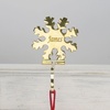 image:imageLillian Vernon Personalized Christmas Tree Brass Stocking Holder  Weighted Mantle Engraved Gold HangerSnowflake