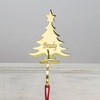 image:imageLillian Vernon Personalized Christmas Tree Brass Stocking Holder  Weighted Mantle Engraved Gold HangerTree