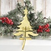 image:imageLillian Vernon Personalized Christmas Tree Brass Stocking Holder  Weighted Mantle Engraved Gold HangerTree