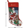 image:imageLillian Vernon Personalized Heirloom Needlepoint Stocking  SnowmanChristmas Wool with Cotton 9 12 x 17Santa Personalized