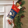 image:imageLillian Vernon Personalized Heirloom Needlepoint Stocking  SnowmanChristmas Wool with Cotton 9 12 x 17Sleigh and Reindeer Personalized