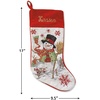 image:imageLillian Vernon Personalized Heirloom Needlepoint Stocking  SnowmanChristmas Wool with Cotton 9 12 x 17Snowman Personalized