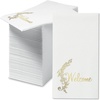 image:imageLillian Vernon Red Roses LinenLike Disposable Hand Towels Set of 100 50 Cotton 50 Paper Blend 13 by 17 Open and 4 12 by 8 12 Closed Wedding Party Anniversary PartySilver Scroll