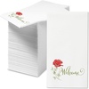 image:imageLillian Vernon Red Roses LinenLike Disposable Hand Towels Set of 100 50 Cotton 50 Paper Blend 13 by 17 Open and 4 12 by 8 12 Closed Wedding Party Anniversary PartyRed Roses