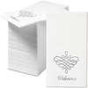 image:imageLillian Vernon Red Roses LinenLike Disposable Hand Towels Set of 100 50 Cotton 50 Paper Blend 13 by 17 Open and 4 12 by 8 12 Closed Wedding Party Anniversary PartyGold Flourish
