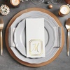 image:imageLillian Vernon Square Personalized Monogram Guest Towels  5 Foil Initial Color Options Linen Feel Disposable Set for Bathroom Wedding amp Party  Pack of 100 13x17 Open 45x85 FoldedFrame