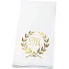 image:imageLillian Vernon Square Personalized Monogram Guest Towels  5 Foil Initial Color Options Linen Feel Disposable Set for Bathroom Wedding amp Party  Pack of 100 13x17 Open 45x85 FoldedWreath