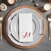 image:imageLillian Vernon Square Personalized Monogram Guest Towels  5 Foil Initial Color Options Linen Feel Disposable Set for Bathroom Wedding amp Party  Pack of 100 13x17 Open 45x85 FoldedHeart