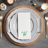 image:imageLillian Vernon Square Personalized Monogram Guest Towels  5 Foil Initial Color Options Linen Feel Disposable Set for Bathroom Wedding amp Party  Pack of 100 13x17 Open 45x85 FoldedScript