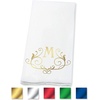 image:imageLillian Vernon Square Personalized Monogram Guest Towels  5 Foil Initial Color Options Linen Feel Disposable Set for Bathroom Wedding amp Party  Pack of 100 13x17 Open 45x85 FoldedScroll