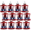 image:imageLillian Vernon Uncle Sam Blown Glass Patriotic Ornaments  Handcrafted Hanging Tree Decorations Uncle Sam American Hat Party Decor 125 in American 12Piece SetPatriotic Hat