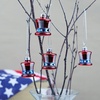 image:imageLillian Vernon Uncle Sam Blown Glass Patriotic Ornaments  Handcrafted Hanging Tree Decorations Uncle Sam American Hat Party Decor 125 in American 12Piece SetPatriotic Hat