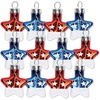 image:imageLillian Vernon Uncle Sam Blown Glass Patriotic Ornaments  Handcrafted Hanging Tree Decorations Uncle Sam American Hat Party Decor 125 in American 12Piece SetPatriotic Stars