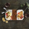 image:imageLuxe White Marble Personalized Serving Tray  16x9 Monogrammed Charcuterie BoardWhite Marble 16x9