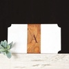 image:imageLuxe White Marble Personalized Serving Tray  16x9 Monogrammed Charcuterie BoardWhite Marble 16x9
