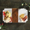 image:imageLuxe White Marble Personalized Serving Tray  16x9 Monogrammed Charcuterie BoardWhite Marble 16x9