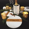 image:imageLuxe White Marble Personalized Serving Tray  16x9 Monogrammed Charcuterie BoardWhite Marble Round