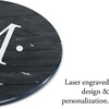 image:imageMonogrammed White Marble Lazy Susan  Etched 12Inch Diameter Turntable Tray Kitchen Counter and Dining Room Table Stand Smooth Rotating Base by Lillian VernonMonogram