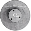 image:imageMonogrammed White Marble Lazy Susan  Etched 12Inch Diameter Turntable Tray Kitchen Counter and Dining Room Table Stand Smooth Rotating Base by Lillian VernonMonogram