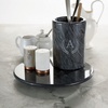 image:imageMonogrammed White Marble Lazy Susan  Etched 12Inch Diameter Turntable Tray Kitchen Counter and Dining Room Table Stand Smooth Rotating Base by Lillian VernonMonogram