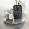 image:imageMonogrammed White Marble Lazy Susan  Etched 12Inch Diameter Turntable Tray Kitchen Counter and Dining Room Table Stand Smooth Rotating Base by Lillian VernonMonogram