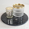 image:imageMonogrammed White Marble Lazy Susan  Etched 12Inch Diameter Turntable Tray Kitchen Counter and Dining Room Table Stand Smooth Rotating Base by Lillian VernonMonogram