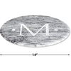 image:imageMonogrammed White Marble Lazy Susan  Etched 12Inch Diameter Turntable Tray Kitchen Counter and Dining Room Table Stand Smooth Rotating Base by Lillian VernonMonogram