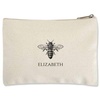 image:imageLillian Vernon Bee Personalized Canvas Zippered Canvas Pouch  9 x 6 Inches Sturdy Cotton Canvas Cosmetic Bag