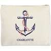 image:imageLillian Vernon Floral Name Zippered Canvas Pouch 9 X 6 Inches Sturdy Cotton Canvas Cosmetic BagAnchor