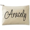 image:imageLillian Vernon Floral Name Zippered Canvas Pouch 9 X 6 Inches Sturdy Cotton Canvas Cosmetic BagFirst Name