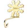 image:imageLillian Vernon Personalized Christmas Tree Brass Stocking Holder  Weighted Mantle Engraved Gold HangerSnowflake