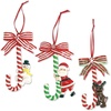 image:imageLillian Vernon Resin Santa amp Friends Ornaments  Set of 3 Mini Tree Decorations Festive Holiday Home Dcor String Included