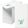 image:imageLillian Vernon Square Personalized Monogram Guest Towels  5 Foil Initial Color Options Linen Feel Disposable Set for Bathroom Wedding amp Party  Pack of 100 13x17 Open 45x85 FoldedScript