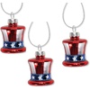 image:imageLillian Vernon Uncle Sam Blown Glass Patriotic Ornaments  Handcrafted Hanging Tree Decorations Uncle Sam American Hat Party Decor 125 in American 12Piece SetPatriotic Hat