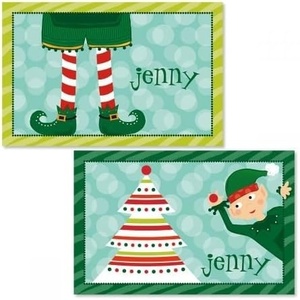 image:imageChristmas Personalized Kids Placemat  Laminated Bright Graphic Placemat 11 x 17 by Lillian VernonElf