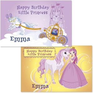 image:imageChristmas Personalized Kids Placemat  Laminated Bright Graphic Placemat 11 x 17 by Lillian VernonPrincess