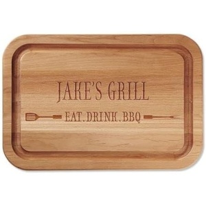 image:imageDaddio of the Patio Personalized Red Alder Wood Cutting Board  Custom Engraved 11 x 16Inch Chopping and Serving Boards Fathers Day Holiday and Housewarming Gifts Add Name by Lillian VernonBoard  Eat  Drink  BBQ