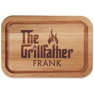 image:imageDaddio of the Patio Personalized Red Alder Wood Cutting Board  Custom Engraved 11 x 16Inch Chopping and Serving Boards Fathers Day Holiday and Housewarming Gifts Add Name by Lillian VernonBoard  The Grillfather