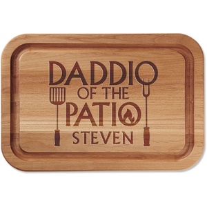 image:imageDaddio of the Patio Personalized Red Alder Wood Cutting Board  Custom Engraved 11 x 16Inch Chopping and Serving Boards Fathers Day Holiday and Housewarming Gifts Add Name by Lillian VernonBoard  Daddio