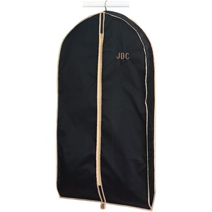 image:imageLillian Vernon Block Monogram Garment Bag for Men amp Women  Personalized 50 Clothing Protector for Suits Dresses Gowns Costumes amp Uniforms Heavy Duty Black Poly Bags for Travel amp StorageBlock Monogram