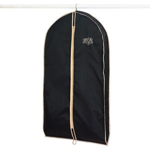 image:imageLillian Vernon Block Monogram Garment Bag for Men amp Women  Personalized 50 Clothing Protector for Suits Dresses Gowns Costumes amp Uniforms Heavy Duty Black Poly Bags for Travel amp StorageScript Monogram
