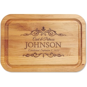image:imageLillian Vernon Christmas Forest Personalized Wood Cutting Board  34thick 11 x 16W Holiday Charcuterie BoardEstablished
